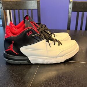Jordan Men's Black, White & Red Mid-Top Sneakers